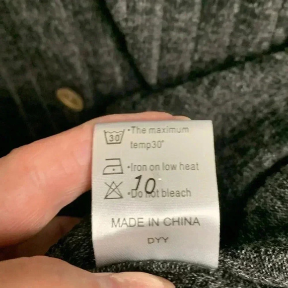 Classic Long Cardigan w  Buttons Pockets Medium Weight Stretchy - Picture 6 of 6